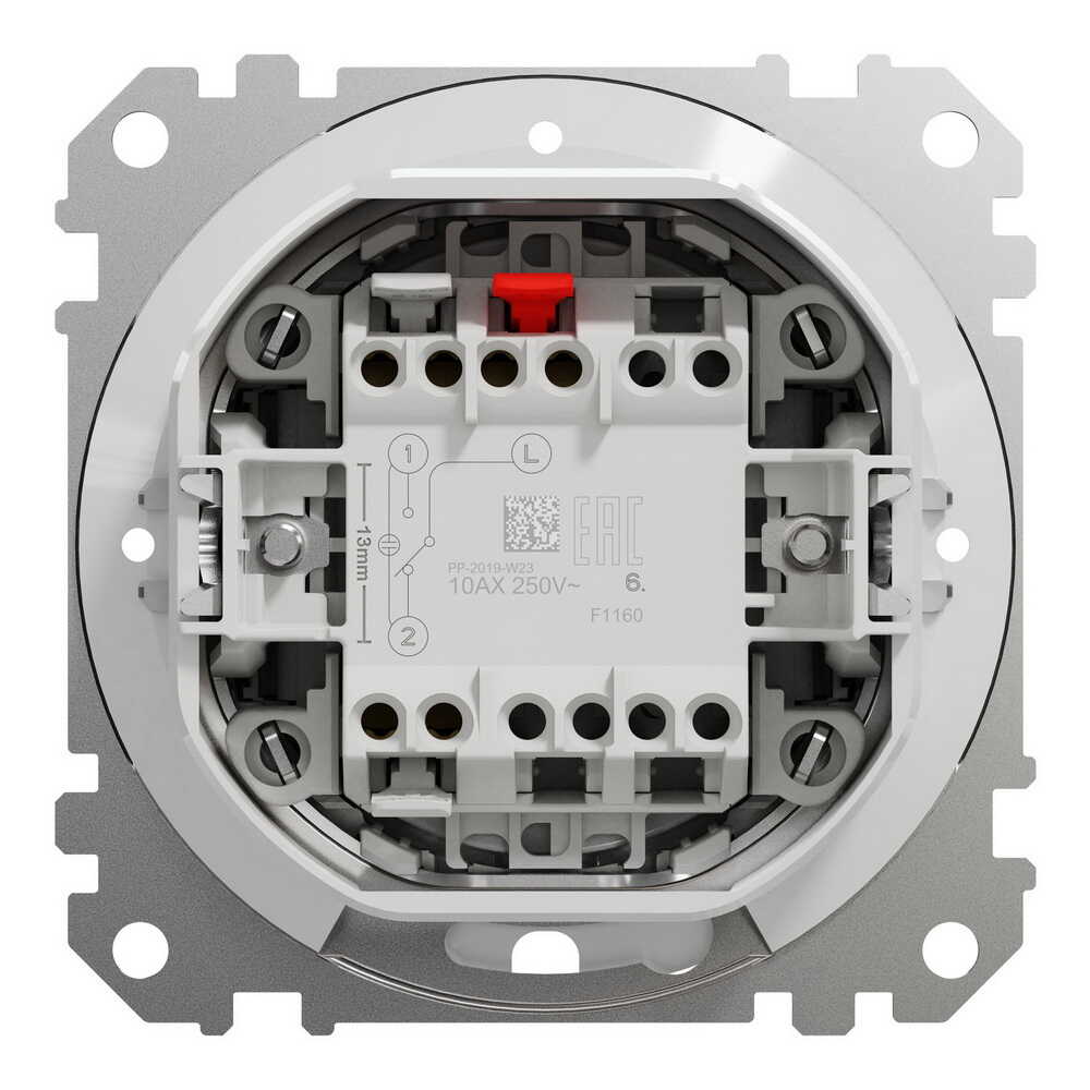 Вимикач Schneider Sedna Design білий 1кл прохідний IP44 ( SDD211106 )